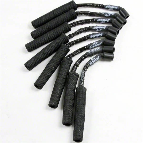 Granatelli Motor Sports High Performance Ignition Wires; High Temp Black and Black (16-24 Camaro LT1, SS)
