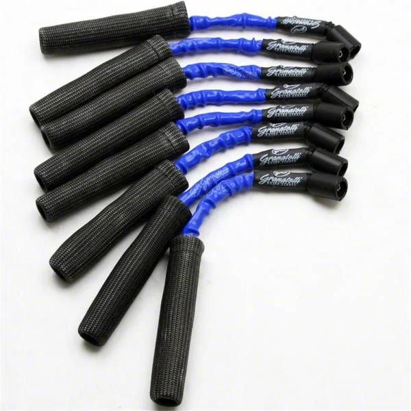 Granatelli Motor Sports High Performance Ignition Wires; High Temp Blue and Black (14-19 Corvette C7, Excluding Z06 & ZR1)