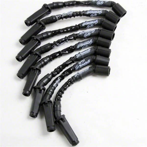 Granatelli Motor Sports High Performance Spark Plug Wires; High Temp Black (05-13 Corvette C6)