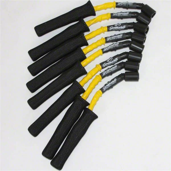 Granatelli Motor Sports High Performance Spark Plug Wires; High Temp Yellow and Black (05-13 Corvette C6)