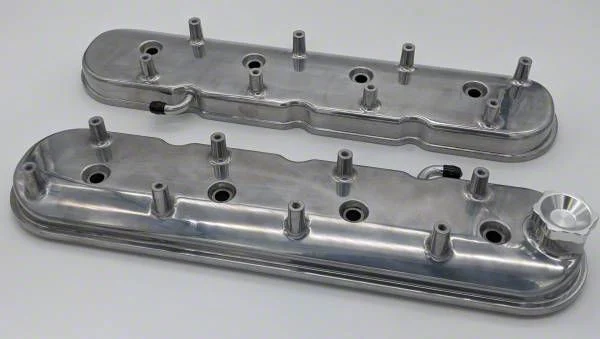 Granatelli Motor Sports Stock/Standard Valve Covers; Polished (09-13 Corvette C6)