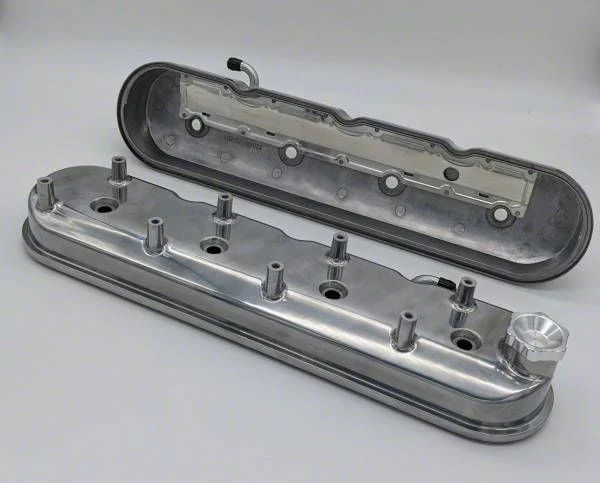 Granatelli Motor Sports Tall Valve Covers; Polished (09-13 Corvette C6)