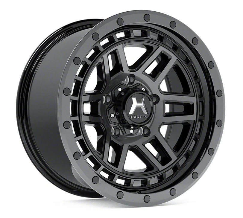 Hartes Metal Beast Matte Black with Gloss Black Bolts 6-Lug Wheel; 17x8.5; -6mm Offset (07-13 Sierra 1500)