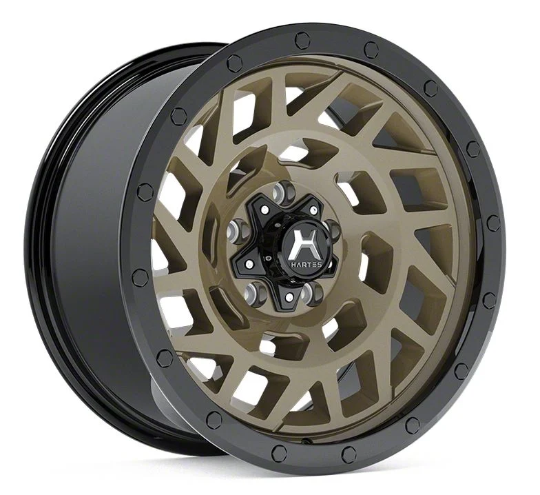 Hartes Metal Monster Matte Bronze with Black Simulated Beadlock 6-Lug Wheel; 17x8.5; 15mm Offset (07-13 Sierra 1500)