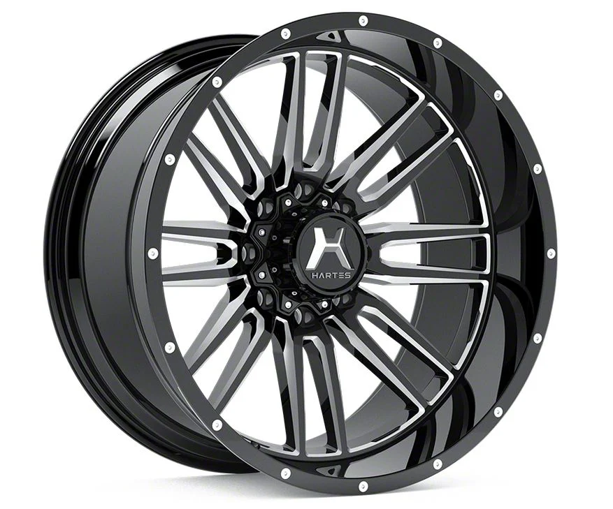 Hartes Metal Whipsaw Gloss Black Milled 6-Lug Wheel; 24x12; -44mm Offset (15-20 Tahoe)