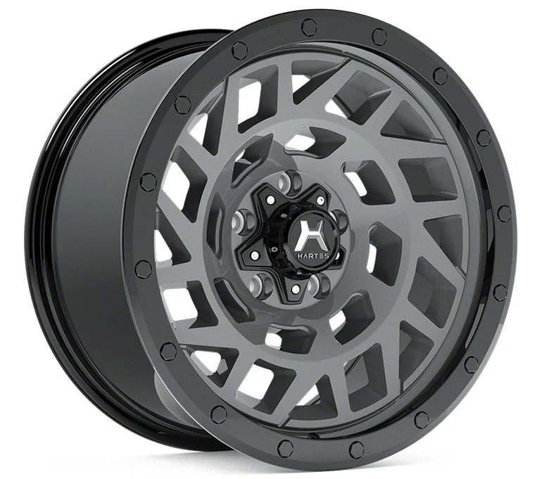 Hartes Metal Monster Anthracite with Black Simulated Beadlock 6-Lug Wheel; 17x8.5; 6mm Offset (15-20 Yukon)