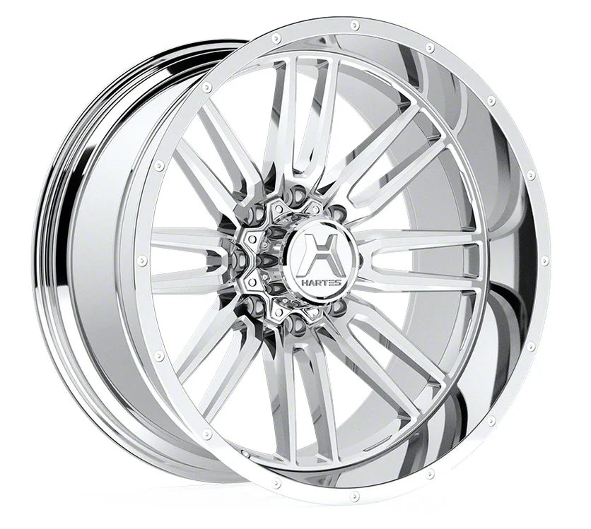Hartes Metal Whipsaw Polished 8-Lug Wheel; 24x12; -44mm Offset (17-22 F-350 Super Duty SRW)