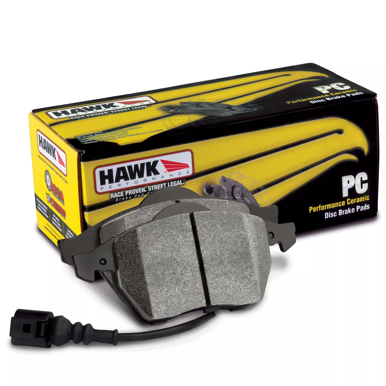 Hawk Performance Ceramic Brake Pads; Front Pair (08-14 Challenger SRT8; 15-23 Challenger w/ 4-Piston Front Calipers)