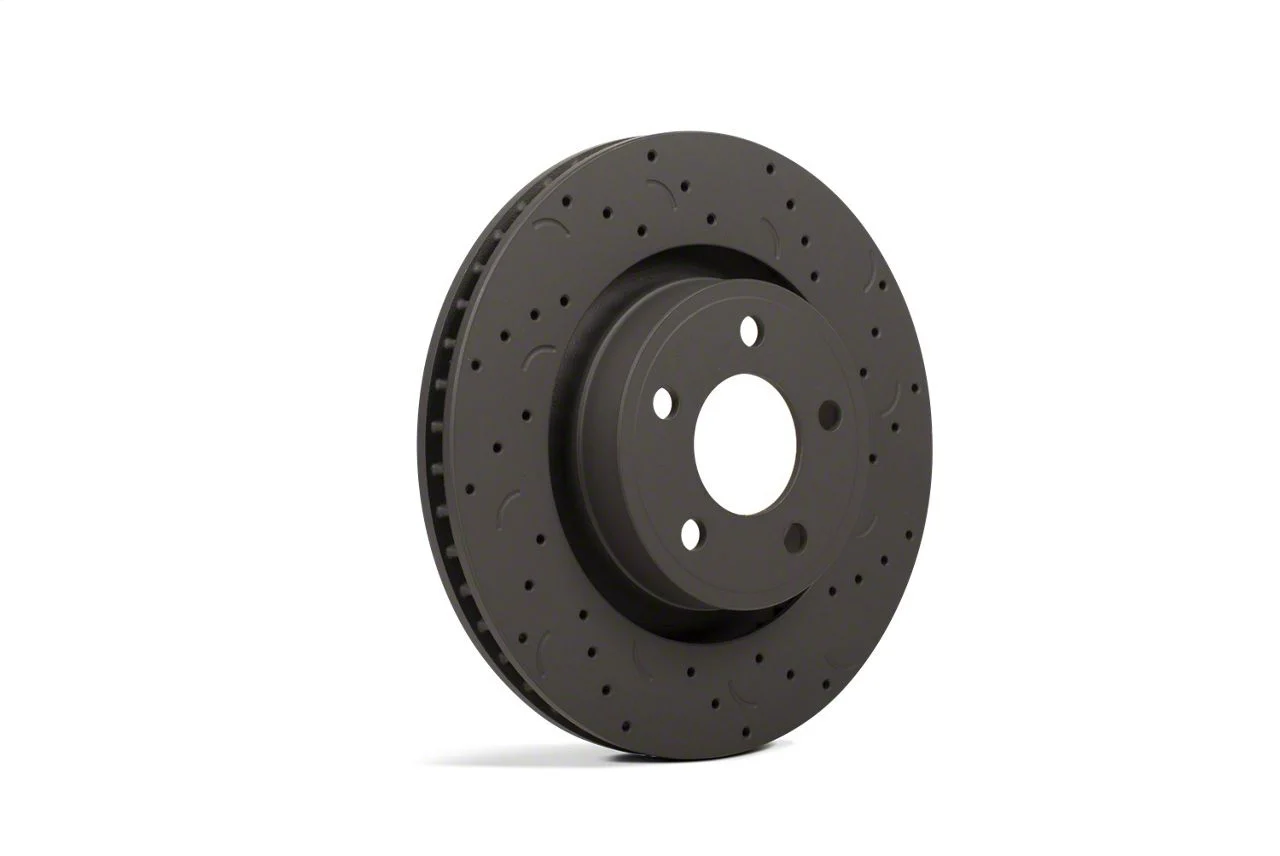 Hawk Performance Talon Cross-Drilled and Slotted Rotors; Front Pair (05-10 Mustang V6)