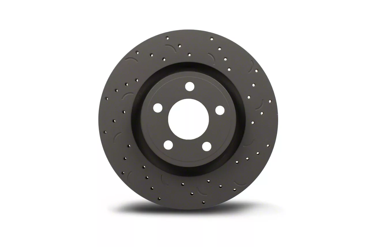Hawk Performance Talon Cross-Drilled and Slotted Rotors; Front Pair (09-18 Challenger w/ Single or Dual Piston Front Calipers)