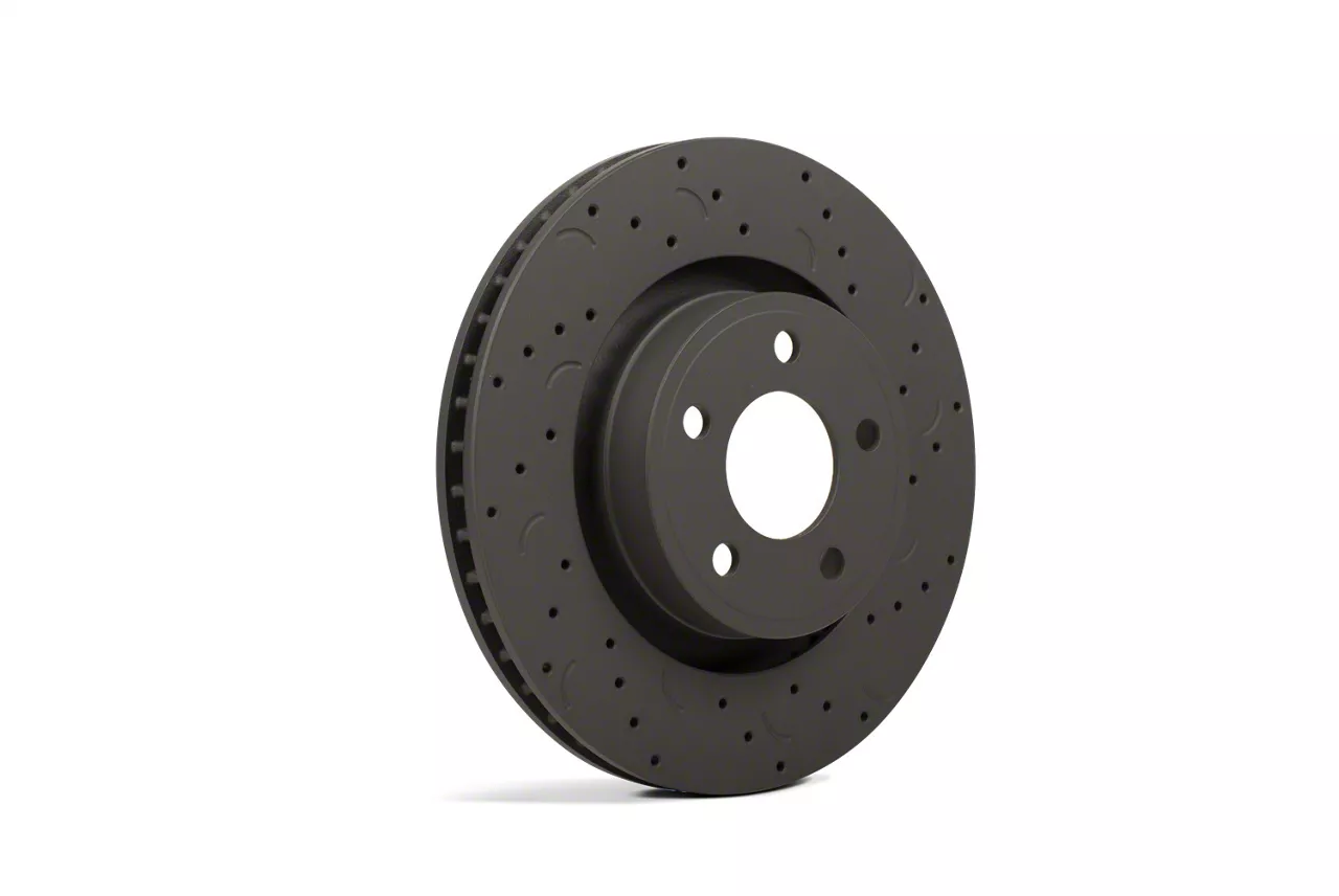 Hawk Performance Talon Cross-Drilled and Slotted Rotors; Front Pair (11-14 Mustang GT w/ Performance Pack; 12-13 Mustang BOSS 302; 07-12 Mustang GT500)