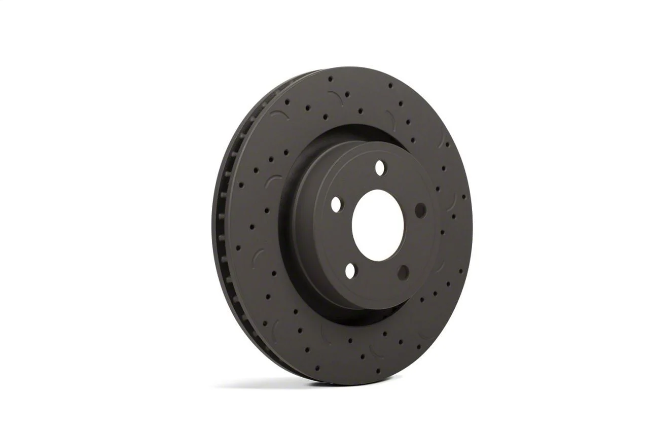 Hawk Performance Talon Cross-Drilled and Slotted Rotors; Front Pair (11-14 Mustang GT w/o Performance Pack)
