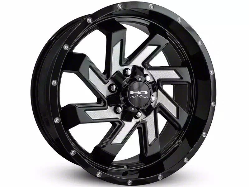 HD Off-Road Wheels SAW Gloss Black Milled 6-Lug Wheel; 20x10; -25mm Offset (07-14 Yukon)