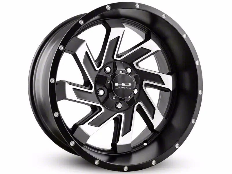 HD Off-Road Wheels SAW Satin Black Machined 6-Lug Wheel; 20x9; 0mm Offset (07-14 Yukon)