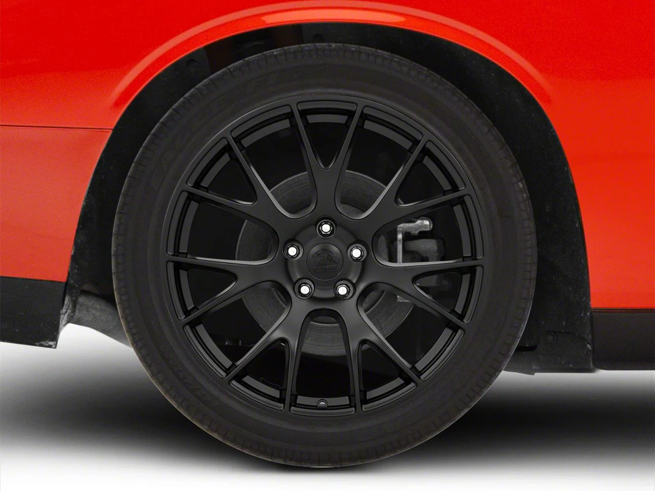 Hellcat Style Satin Black Wheel; Rear Only; 20x10; 18mm Offset (08-23 RWD Challenger)
