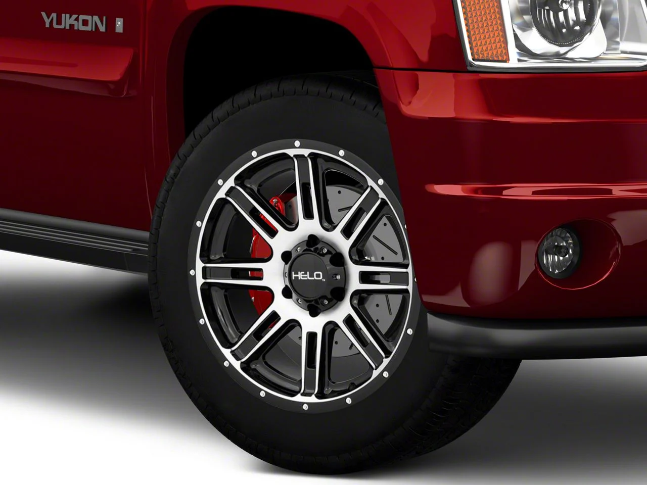 HELO HE900 Gloss Black Machined 6-Lug Wheel; 20x9; 18mm Offset (07-14 Yukon)