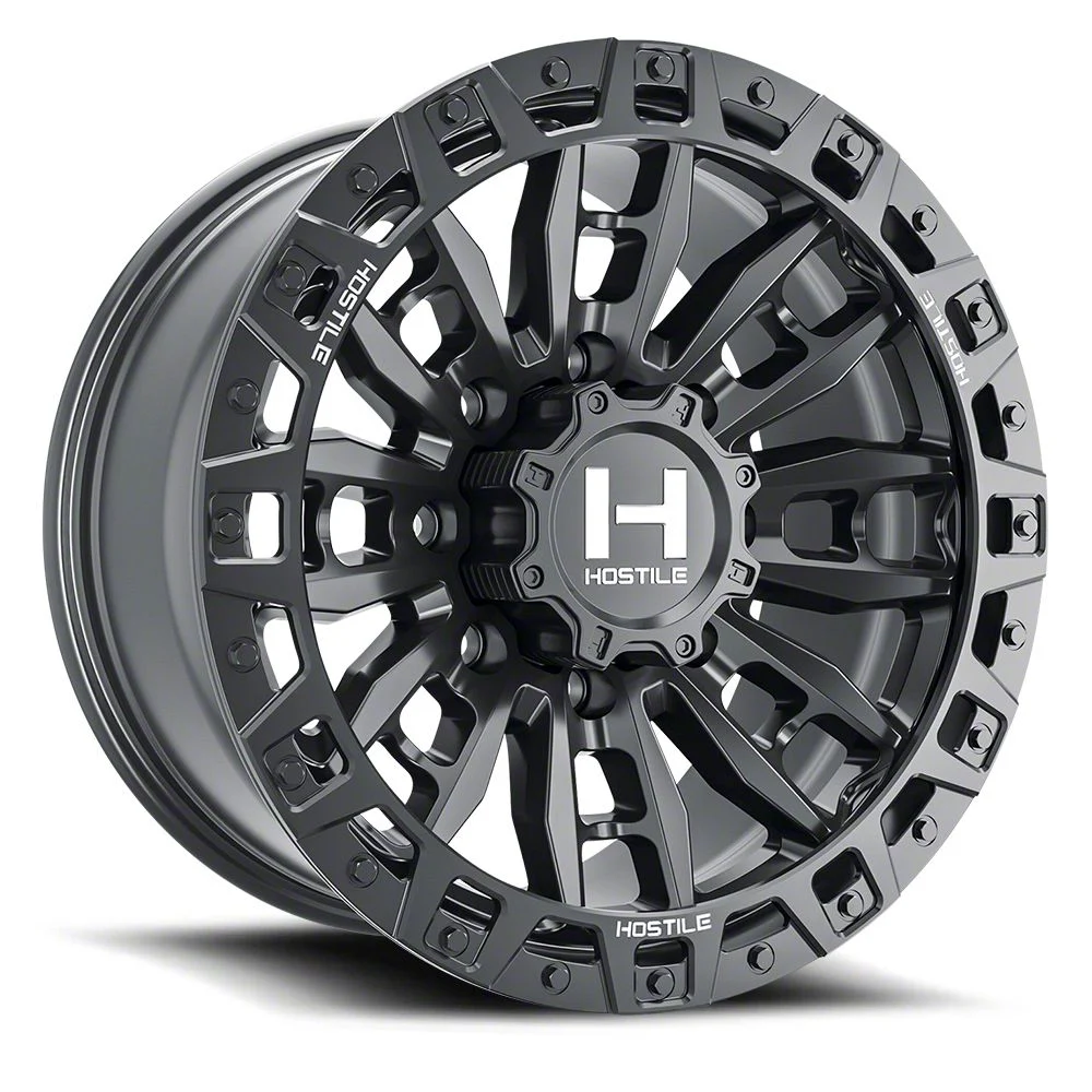 Hostile Crandon Asphalt 8-Lug Wheel; 20x9; 12mm Offset (03-09 RAM 2500)