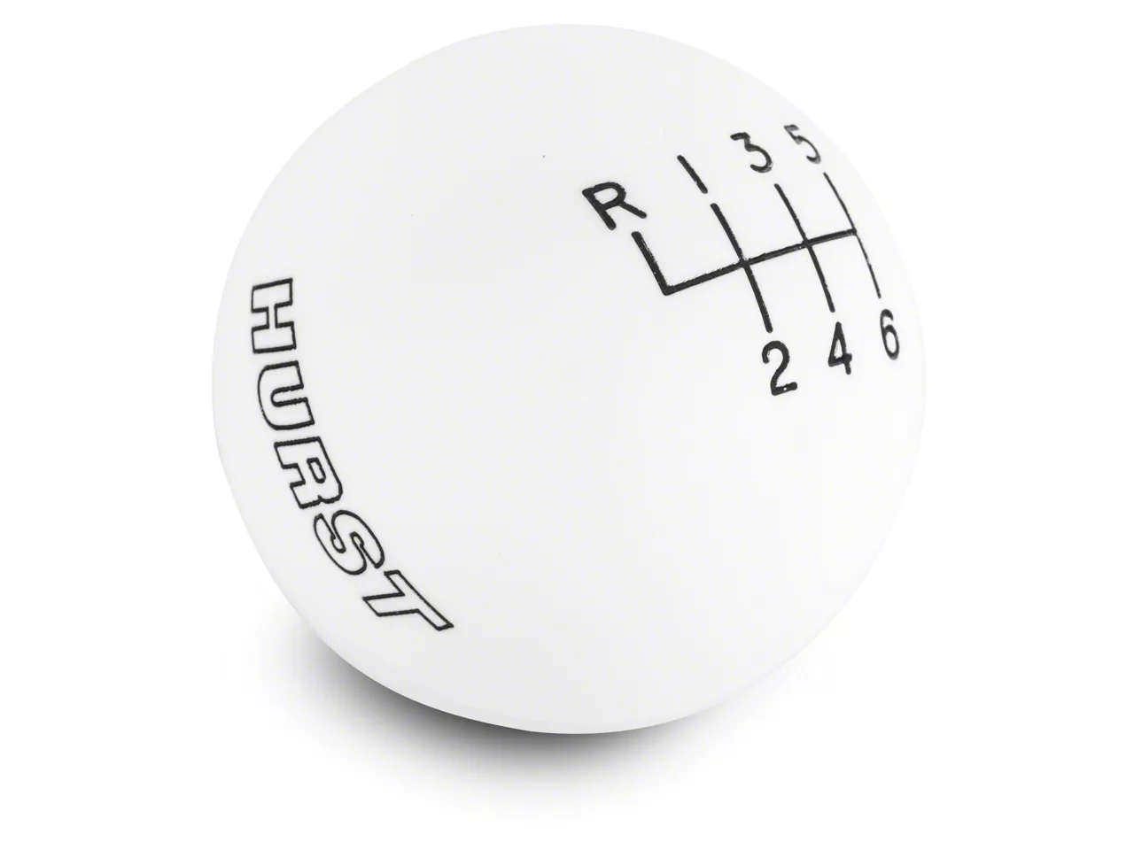 Hurst 6-Speed Shift Knob; White (15-26 Mustang, Excluding GT350 & GT500)