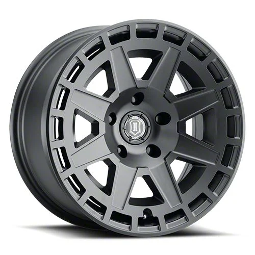 ICON Alloys Compass Satin Black 6-Lug Wheel; 17x8.5; 0mm Offset (07-14 Yukon)