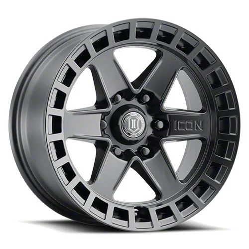 ICON Alloys Raider Satin Black 6-Lug Wheel; 17x8.5; 0mm Offset (07-14 Yukon)