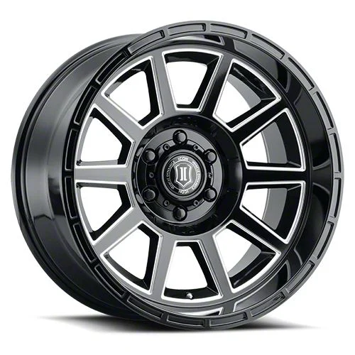 ICON Alloys Recoil Gloss Black Milled 6-Lug Wheel; 20x10; -24mm Offset (07-14 Yukon)