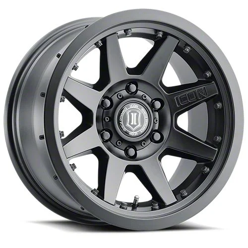 ICON Alloys Rebound Satin Black 6-Lug Wheel; 17x8.5; 25mm Offset (19-23 Ranger)