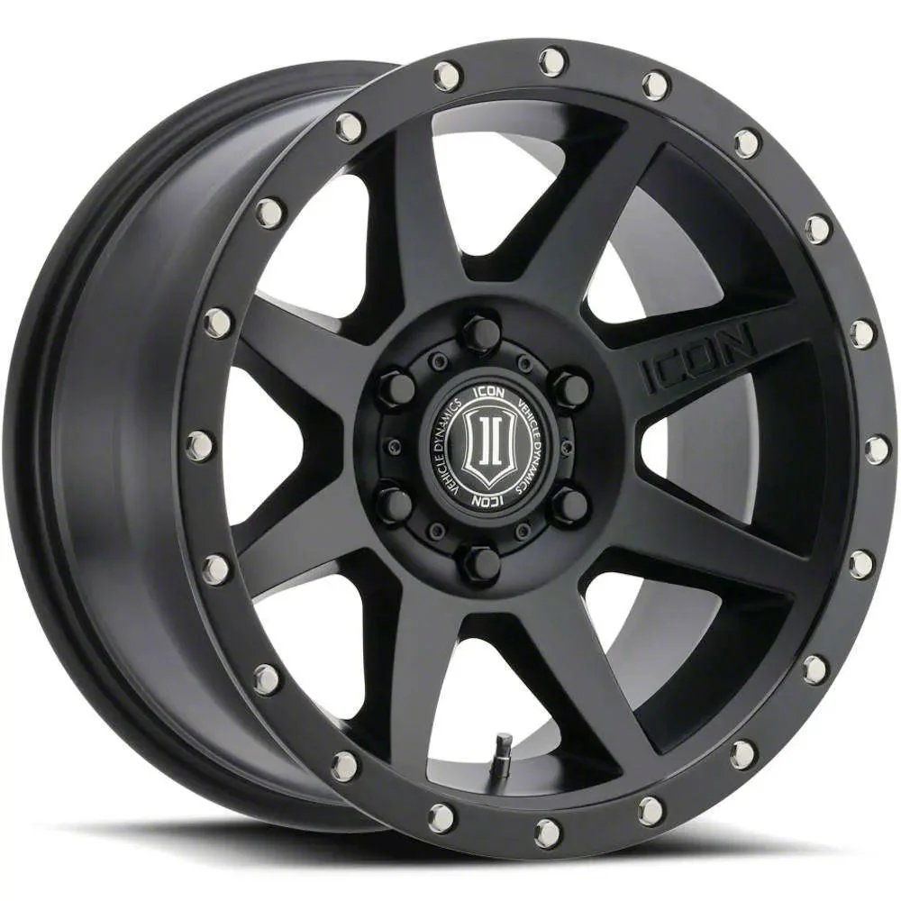 ICON Alloys Rebound Satin Black 6-Lug Wheel; 18x9; 25mm Offset (19-23 Ranger)