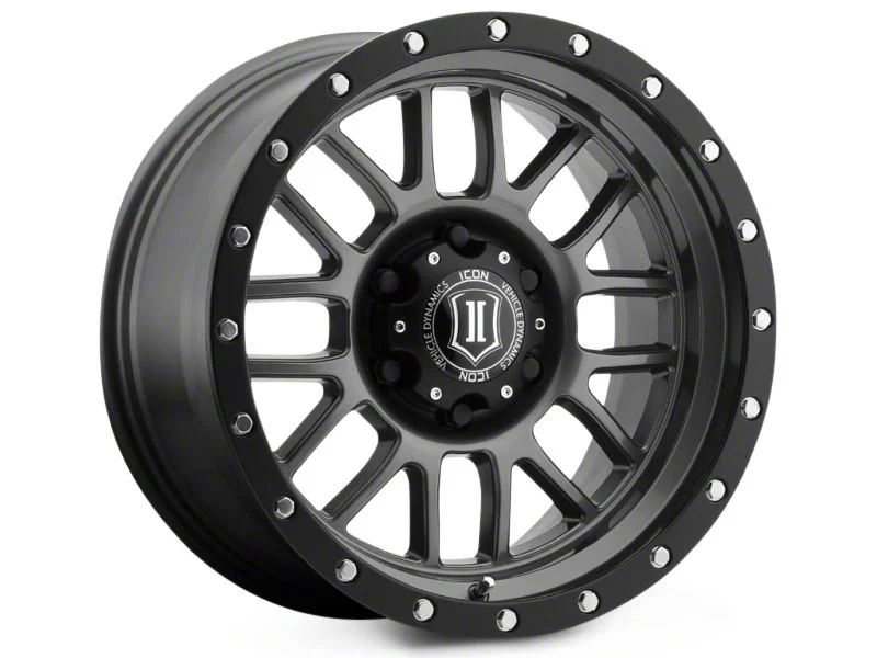 ICON Alloys Alpha Gunmetal 6-Lug Wheel; 17x8.5; 0mm Offset (07-14 Yukon)