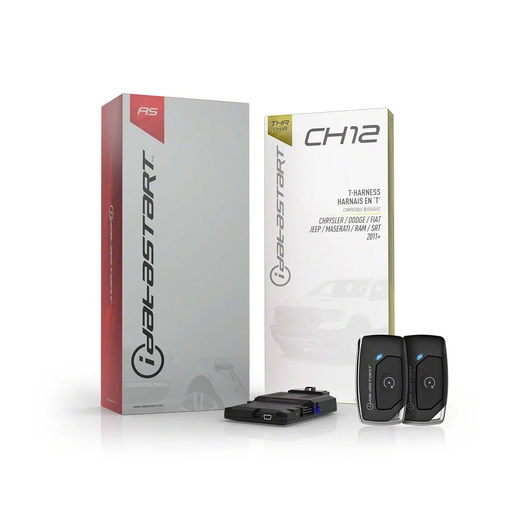 iDataStart 2-Way/1-Button Remote Start Kit with 2-Way Companion Remote (11-23 Charger w/ Push to Start Button)