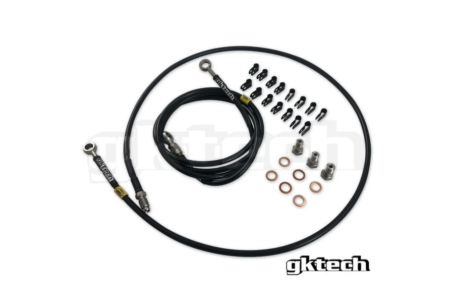 GKtech RHD - Inline E-brake Braided Brake Line Kit