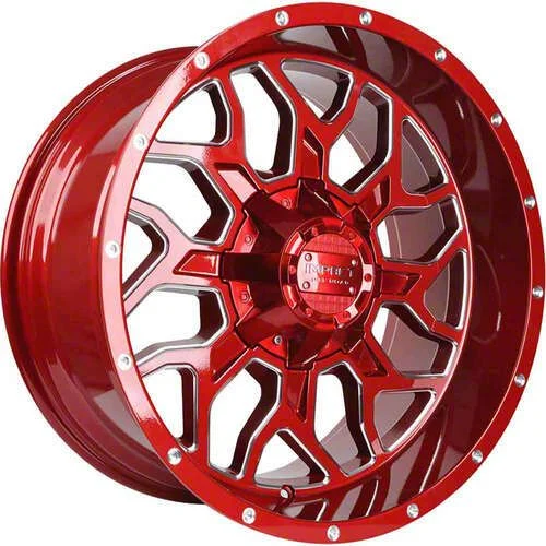 Impact Wheels 813 Red Milled 6-Lug Wheel; 20x10; -12mm Offset (07-14 Yukon)