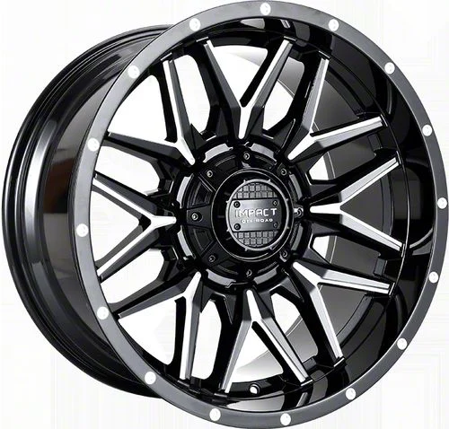 Impact Wheels 819 Gloss Black Milled 6-Lug Wheel; 18x9; -12mm Offset (07-14 Yukon)