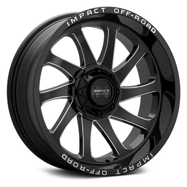 Impact Wheels 825 Gloss Black Milled 6-Lug Wheel; 20x10; -12mm Offset (21-26 Tahoe)