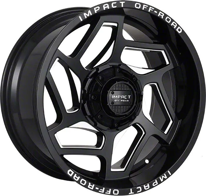 Impact Wheels 826 Gloss Black Milled 6-Lug Wheel; 22x12; -44mm Offset (21-26 Tahoe)