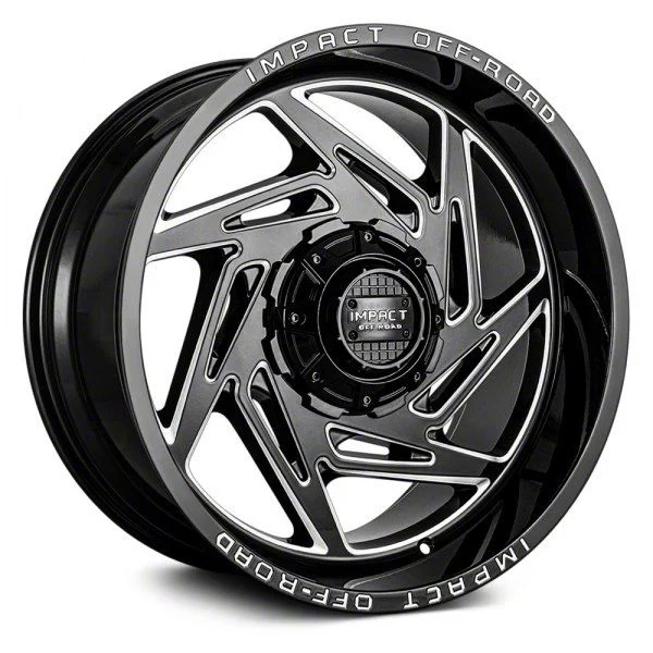 Impact Wheels 830 Gloss Black Milled 6-Lug Wheel; 20x10; -12mm Offset (21-26 Tahoe)