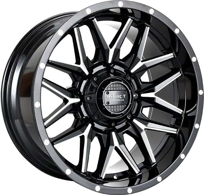 Impact Wheels 819 Gloss Black Milled 6-Lug Wheel; 17x9; -12mm Offset (07-14 Yukon)