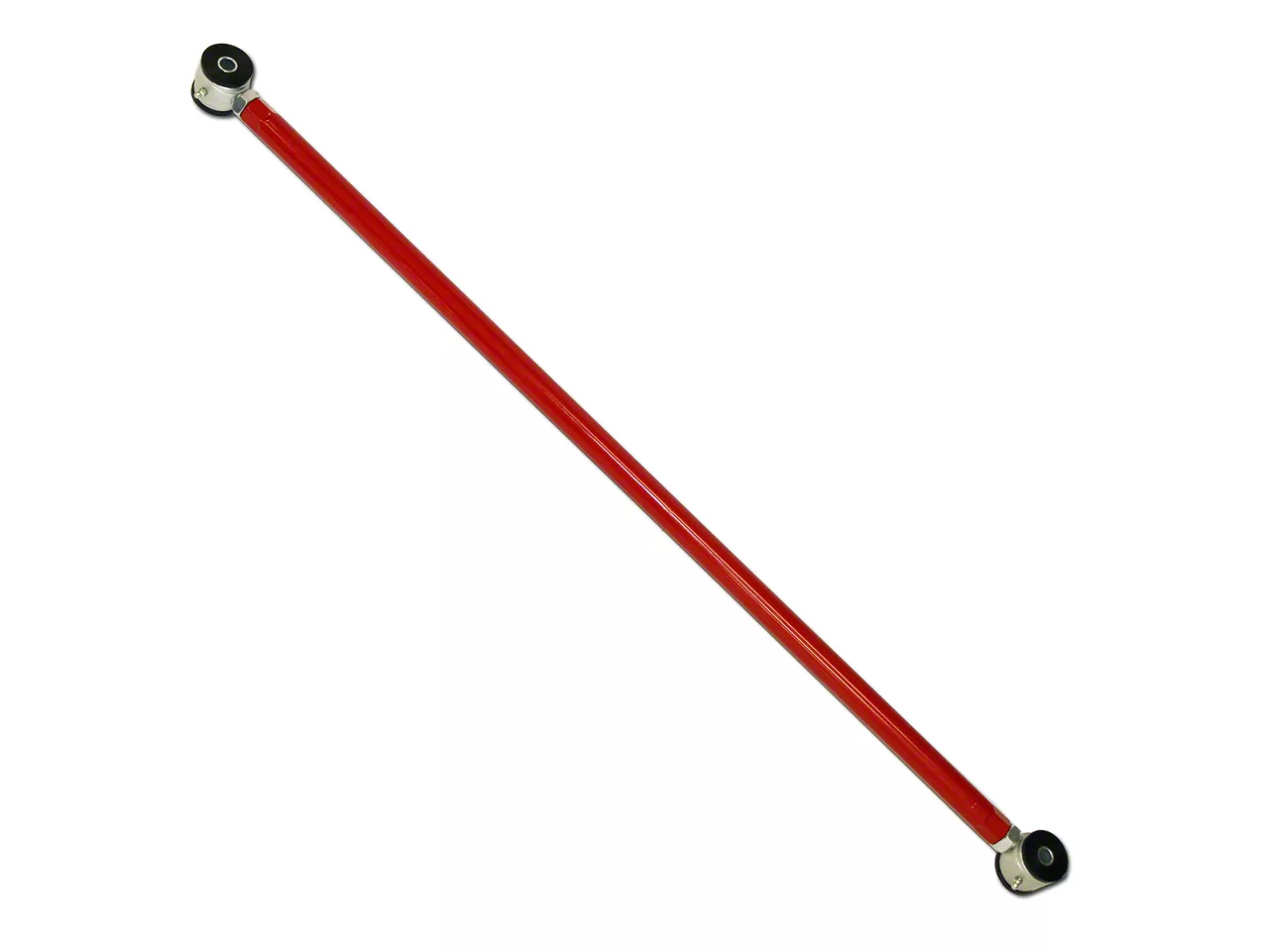 J&M Adjustable Aluminum Panhard Bar; Rod Poly/Poly Ends; Red (05-14 Mustang)