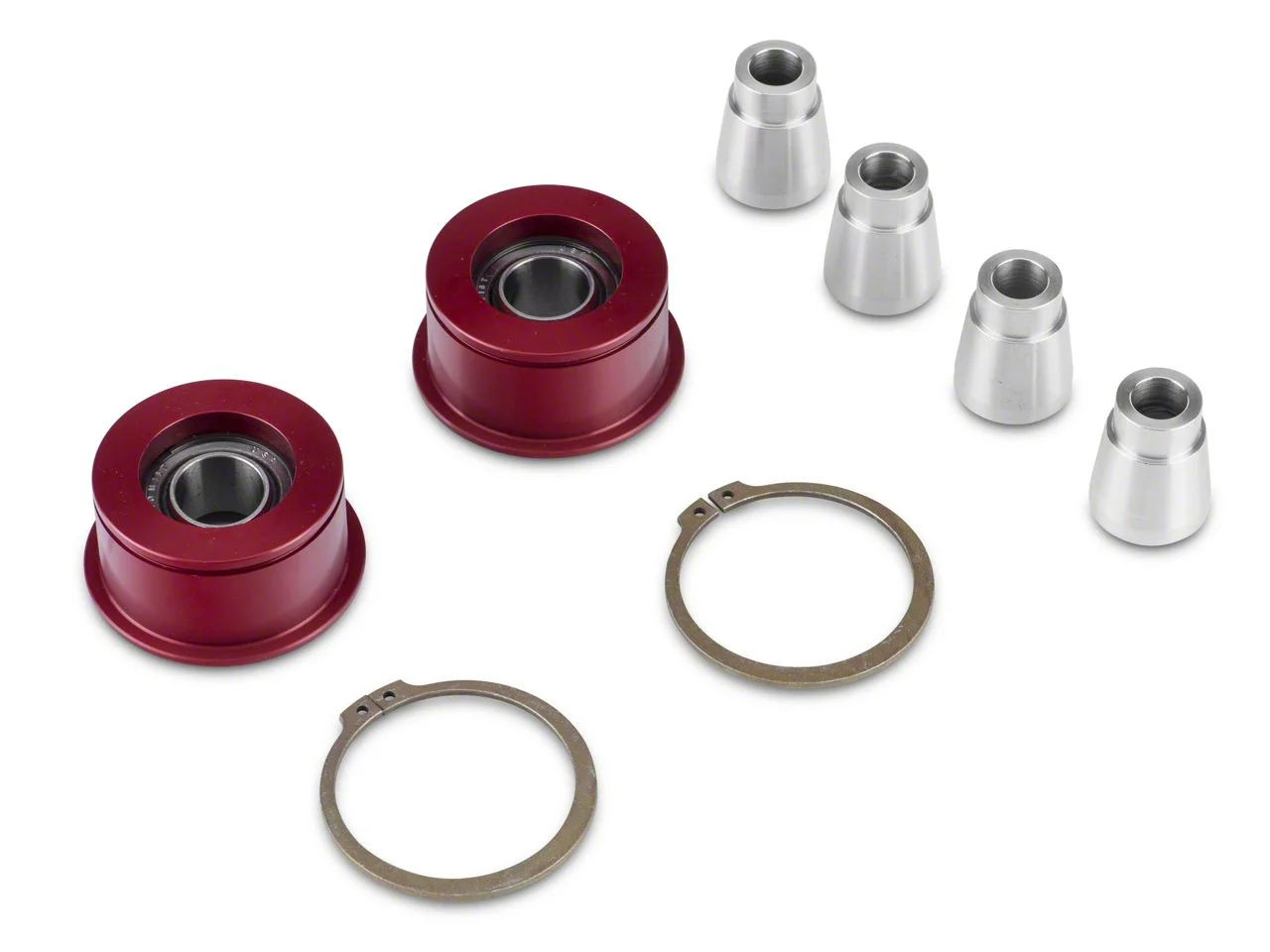 J&M Front Control Arm Spherical Caster Bushing; Red (15-26 Mustang)