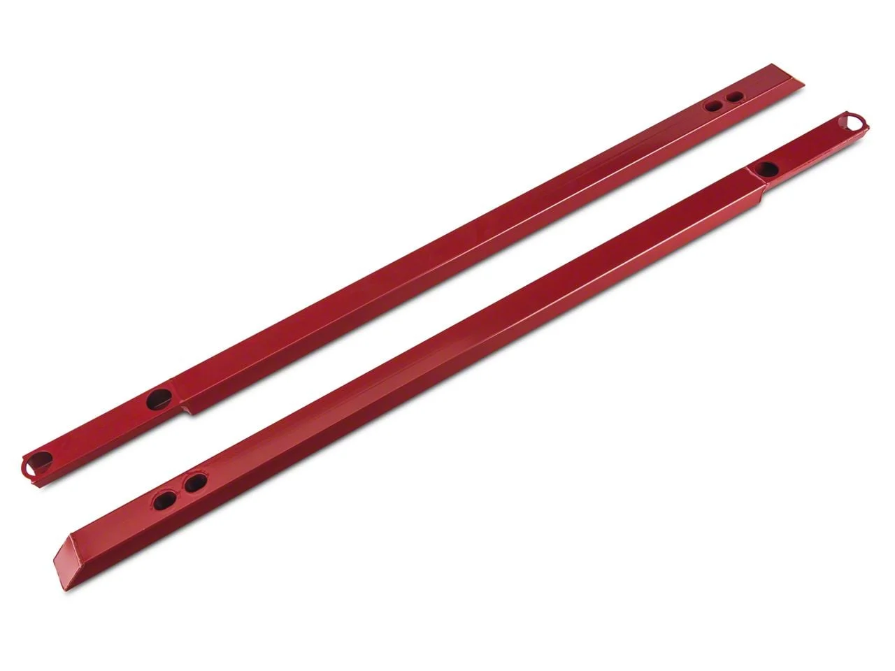 J&M IRS Support Jacking Rails; Red (15-26 Mustang w/ Steeda Rear Subframe Support)