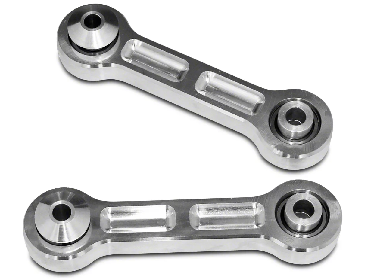 J&M Rear Vertical Links with Spherical Bearings; Bare (15-26 Mustang)