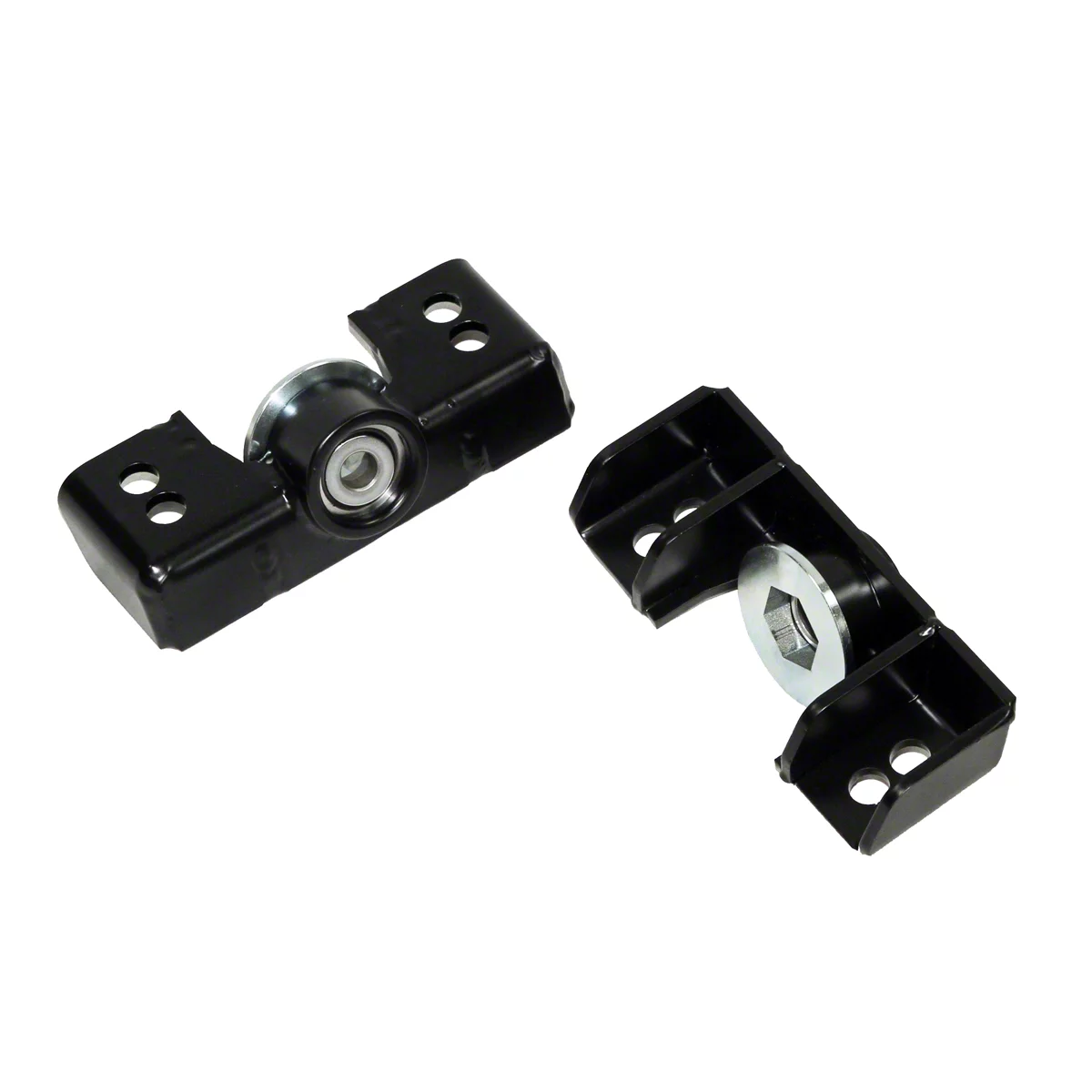 J&M Rear Upper Shock Mounts; Black (15-26 Mustang)