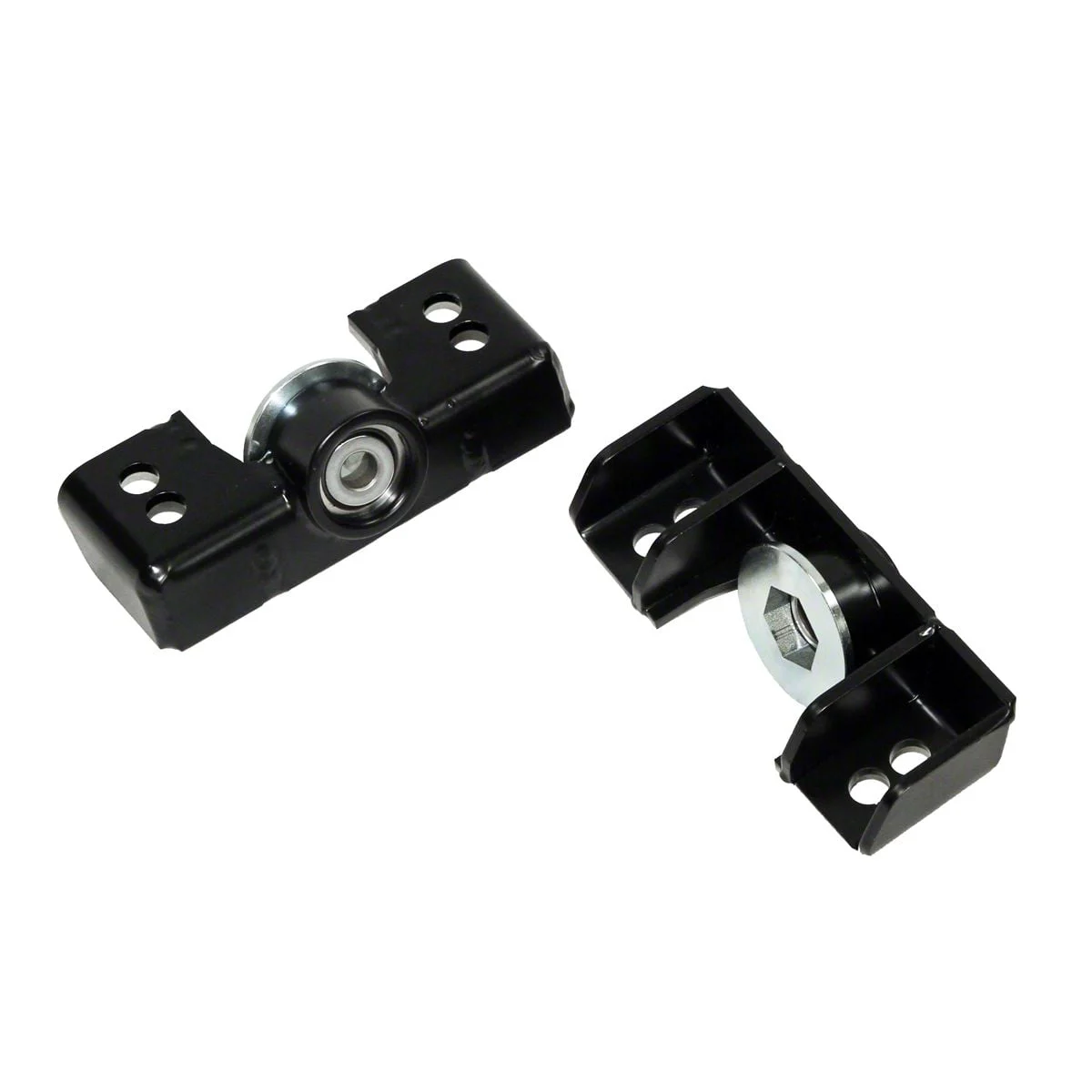 J&M Rear Upper Shock Mounts for Ohlins Shocks; Black (15-26 Mustang)