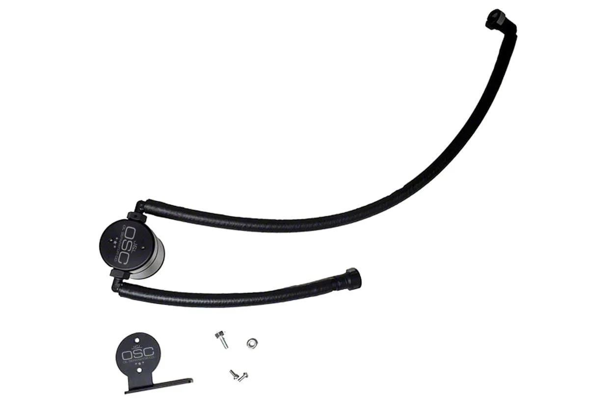 J&L 3.0 Oil Separator; Black Anodized; Passenger Side (20-26 6.2L Corvette C8 Coupe)