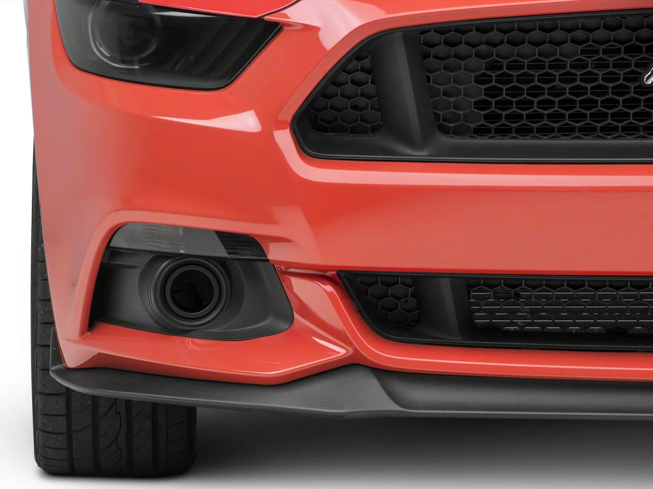 JLT Fog Light Delete Grille Bezels; Black (15-17 Mustang GT, EcoBoost, V6)