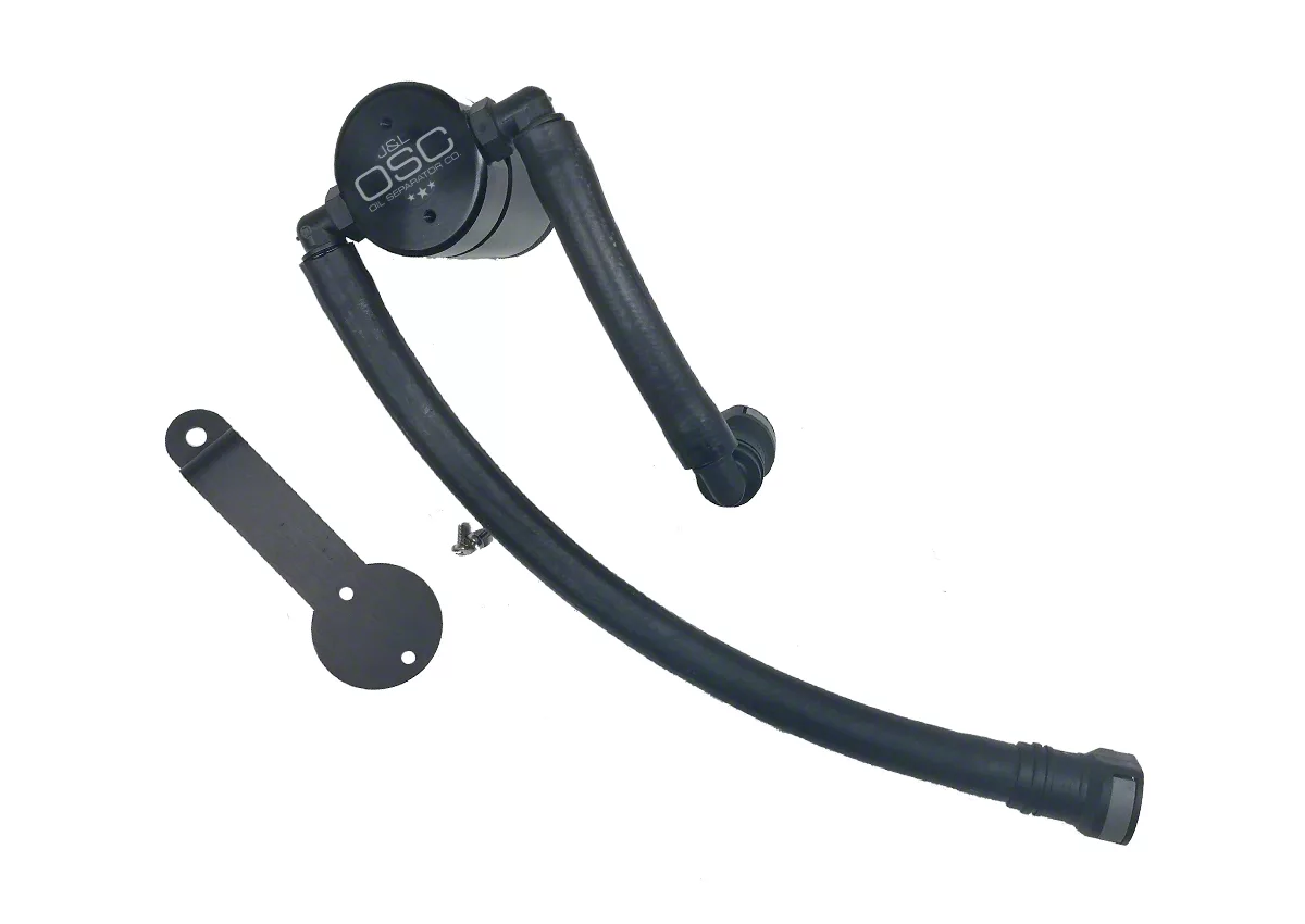 J&L 3.0 Oil Separator; Black Anodized; Passenger Side (05-10 Mustang V6)