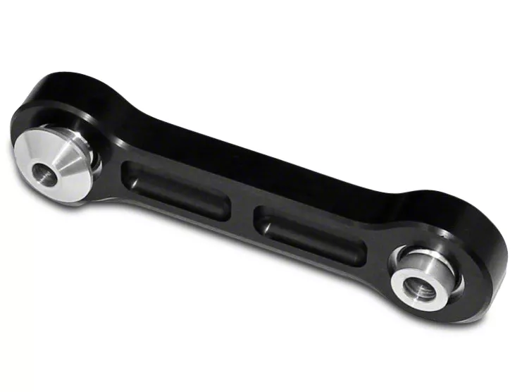 J&M Rear Vertical Links with Spherical Bearings; Black (15-26 Mustang)