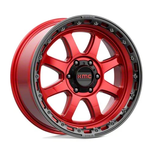 KMC Chase Candy Red with Black Lip 6-Lug Wheel; 20x9; 18mm Offset (07-14 Yukon)