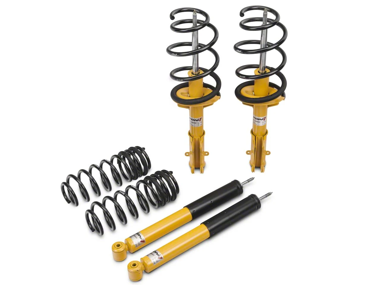 KONI Sport Adjustable Shock, Strut and Eibach Pro-Kit Lowering Spring Kit (11-14 Mustang GT, V6)