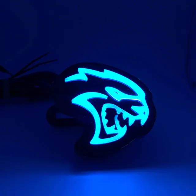 Hellcat Head Illuminared Logo with Bluetooth Controller; RGB (Universal; Some Adaptation May Be Required)