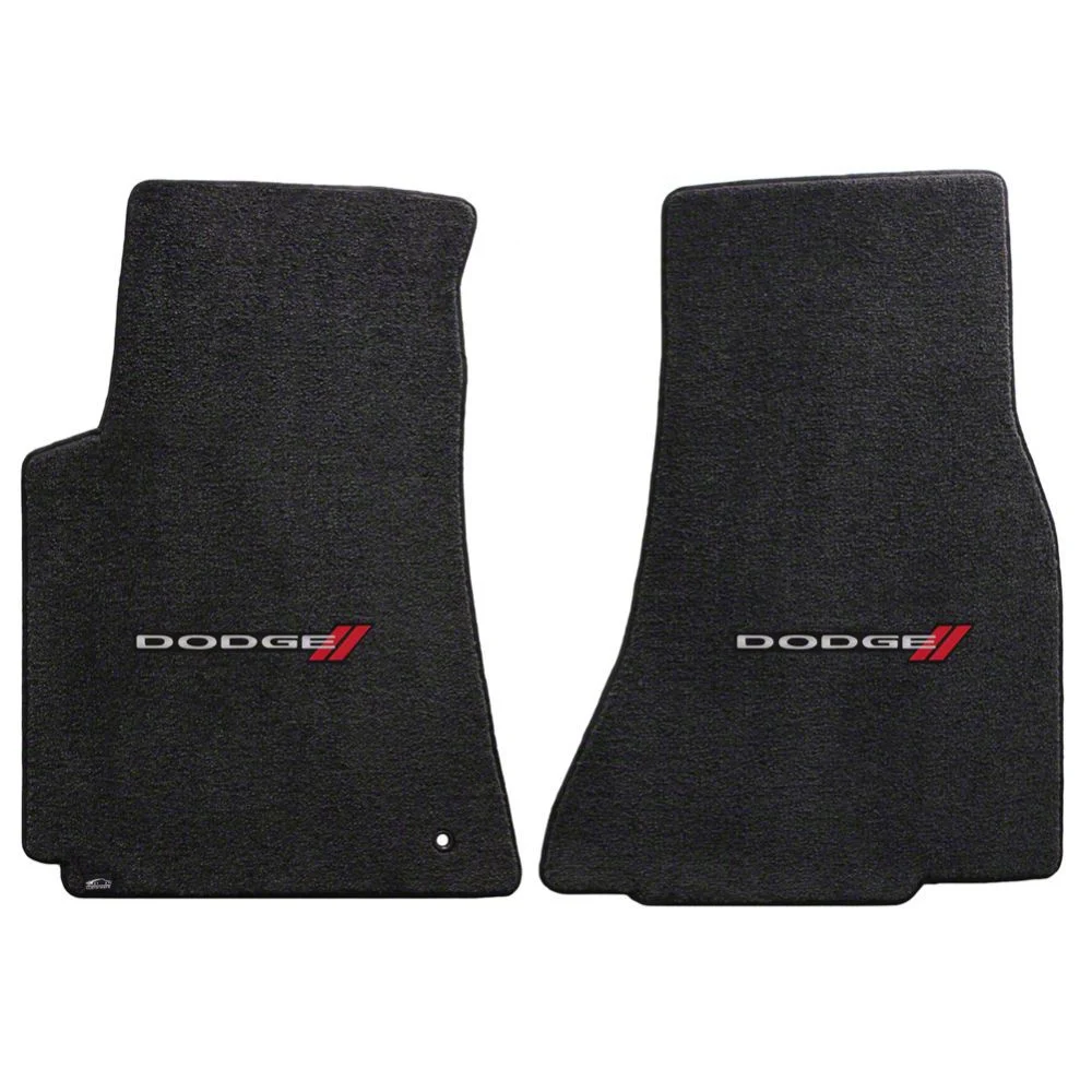 Lloyd Ultimat Front Floor Mats with Dodge Logo; Black (08-10 Challenger)